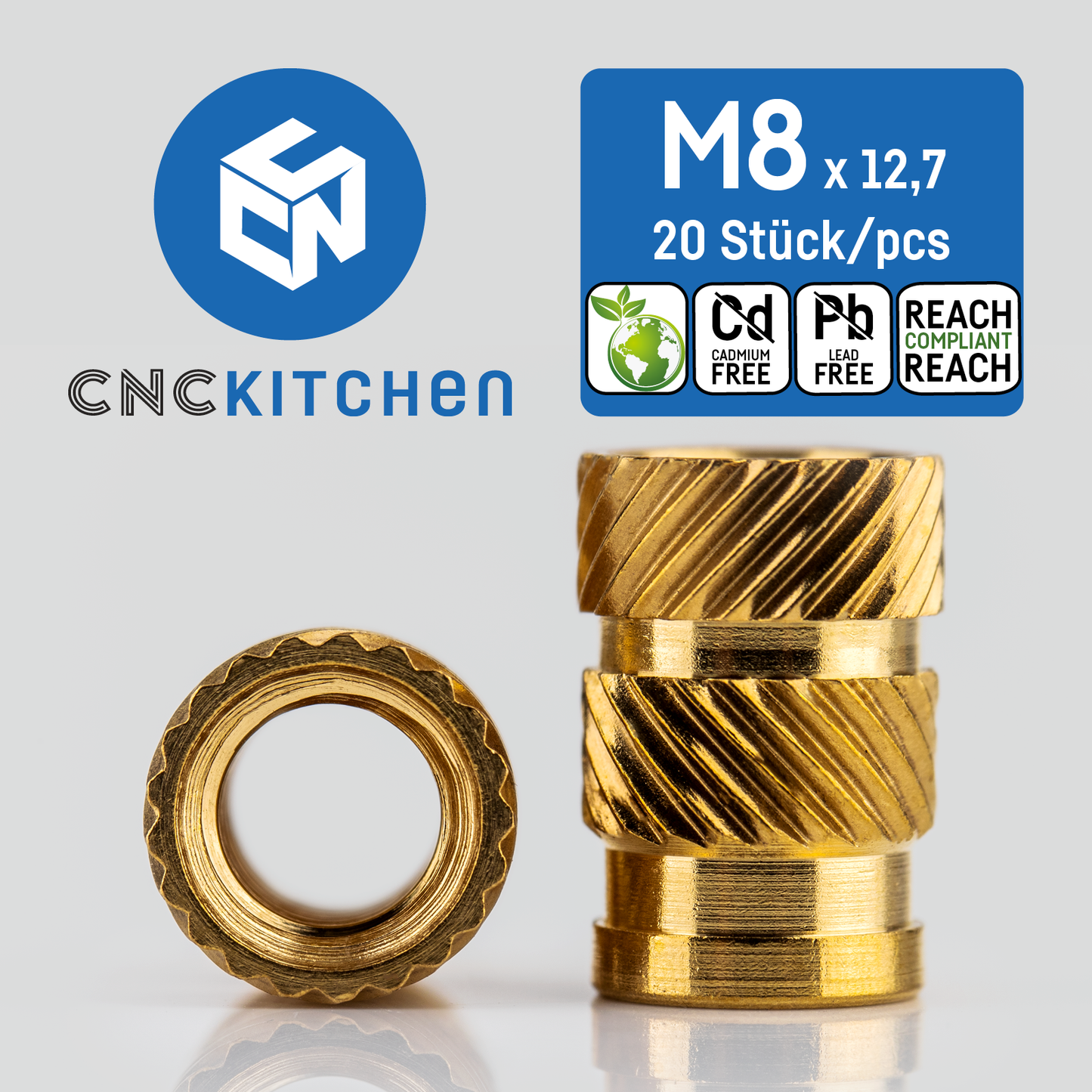 Gewindeeinsatz / threaded insert M8 Standard 20 Stk / pcs