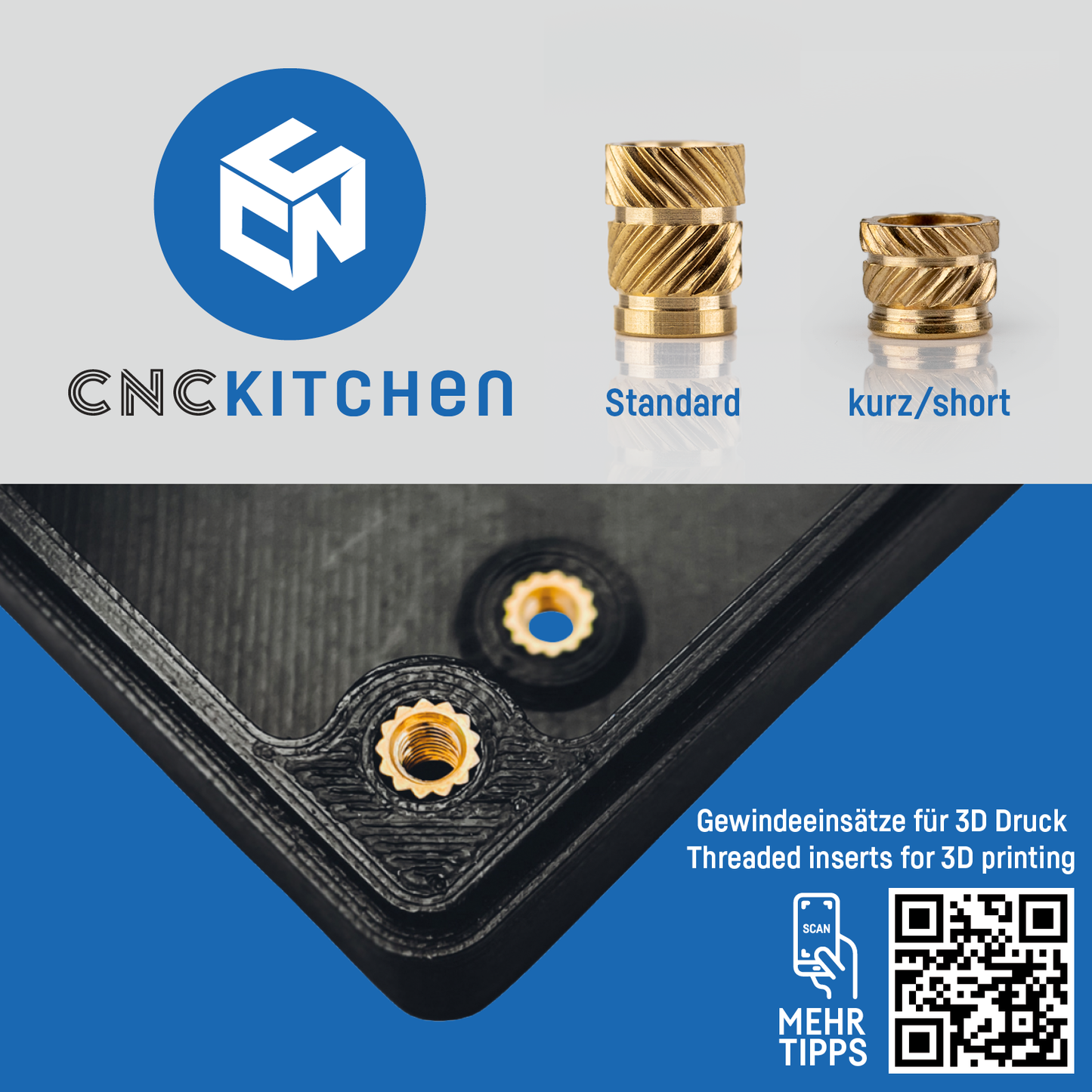 Gewindeeinsatz / threaded insert M8 Standard 20 Stk / pcs