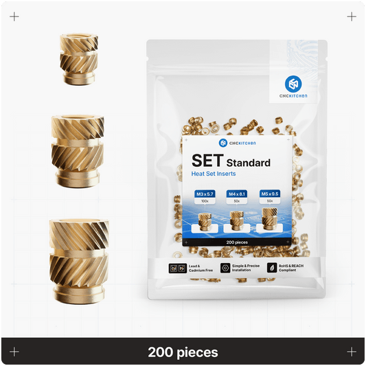 Heat Set Inserts - SET Standard (200pcs)