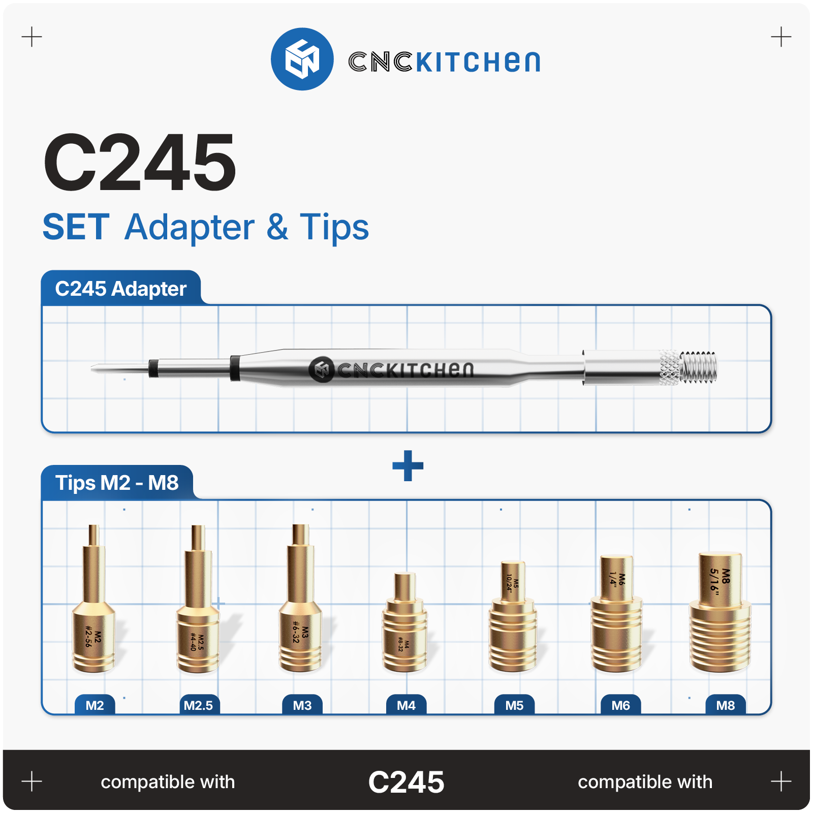 インカネーション/incarnation/sizeS Installation Tips SET compatible with C245 – CNCKitchen