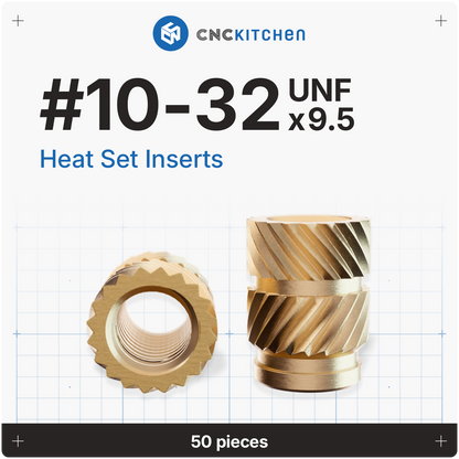 Heat Set Insert #10-32 UNF x 9.5 mm - 50 pieces