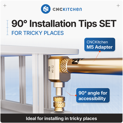 90° Installation Tip SET M2, M2.5 & M3 - For Tricky Places