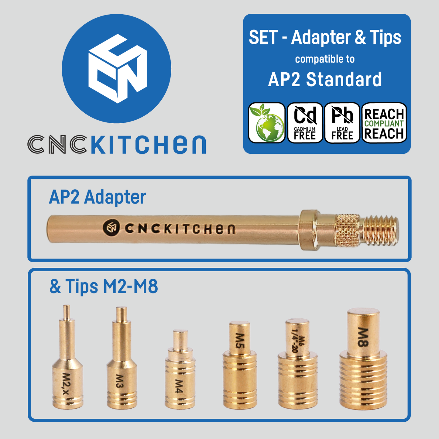 Soldering Tips SET compatible with AP2 Standard