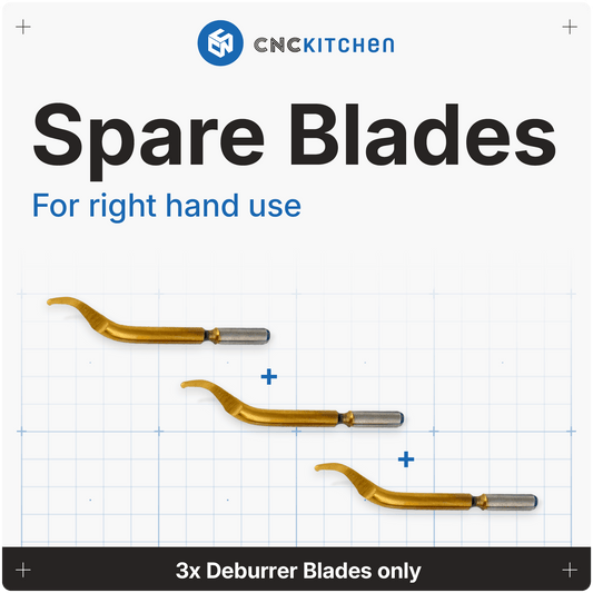 3x Entgrater-Klingen für Rechtshänder