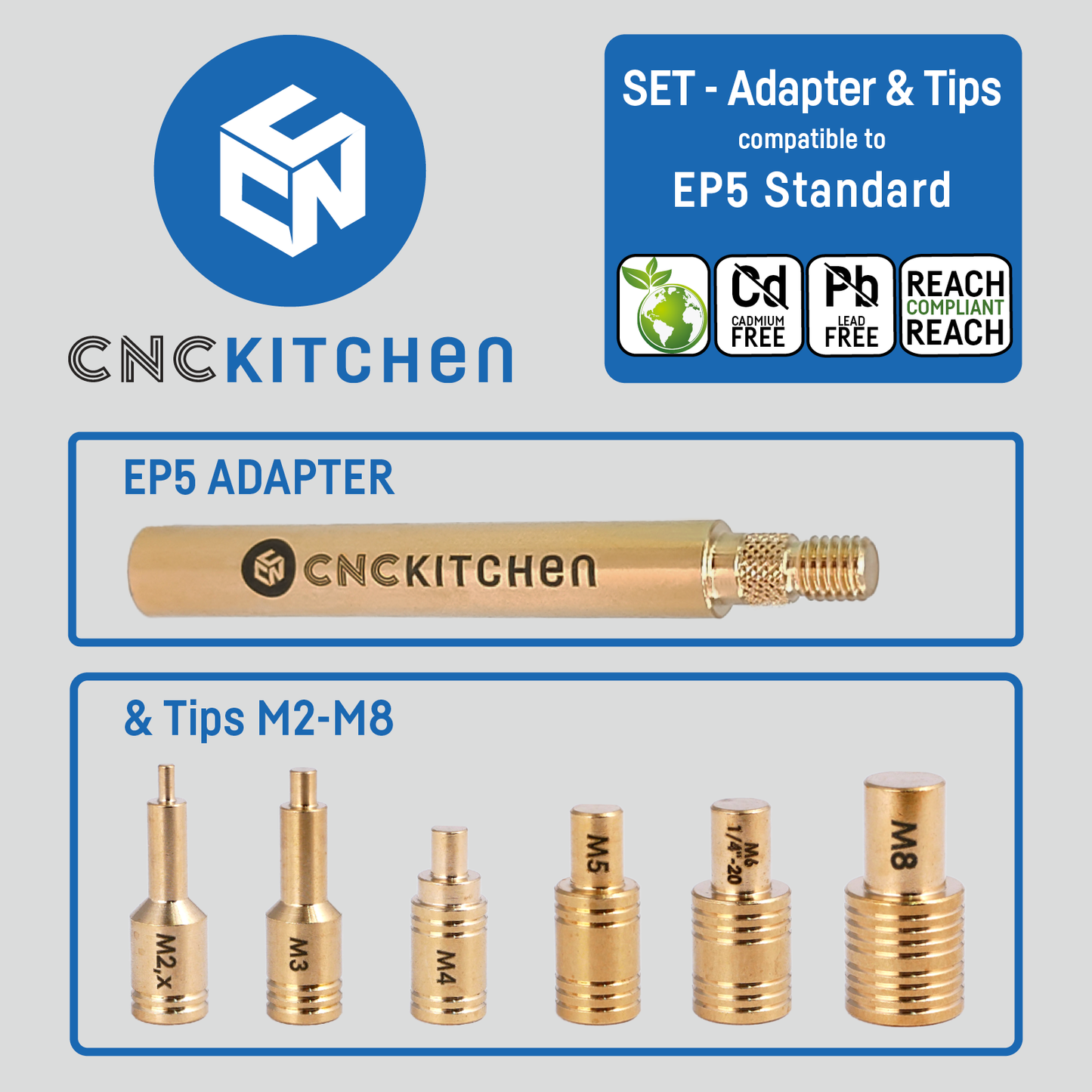 Soldering Tips SET compatible with EP5 Standard
