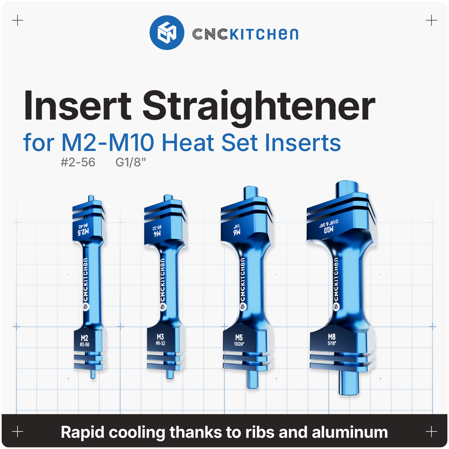 Insert Straightener M2 to M10 (#2-56 to G1/8")