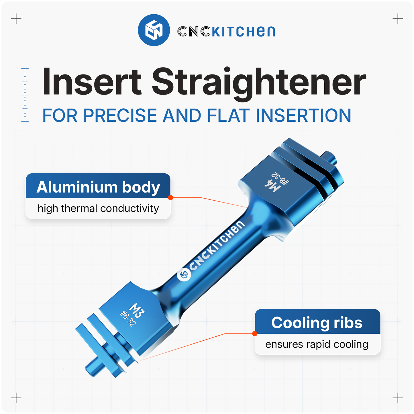 Insert Straightener M2 to M10 (#2-56 to G1/8")