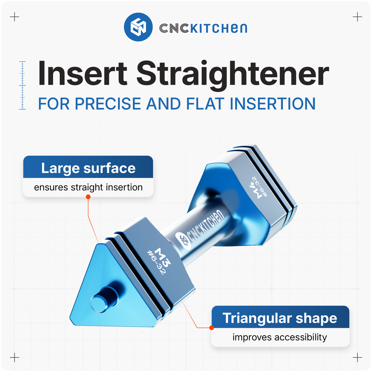Insert Straightener M2 to M10 (#2-56 to G1/8")