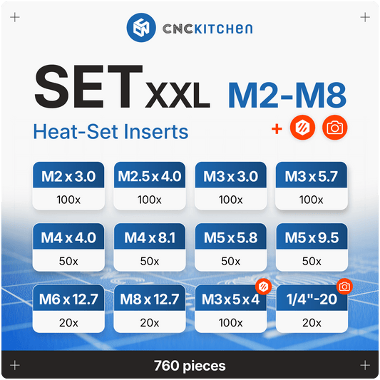 Gewindeeinsatz SET alle Größen (760 Stück)