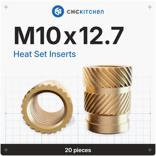 Heat Set Insert M10 x 12.7 - 20 pieces