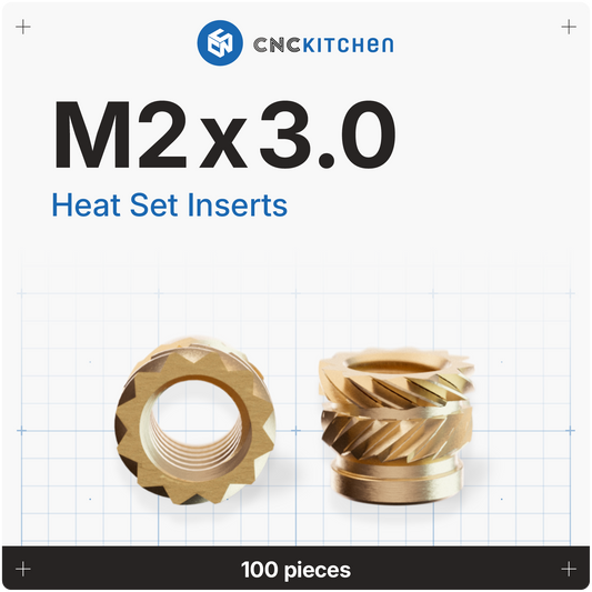 Heat Set Insert M2 x 3 - 100 pieces