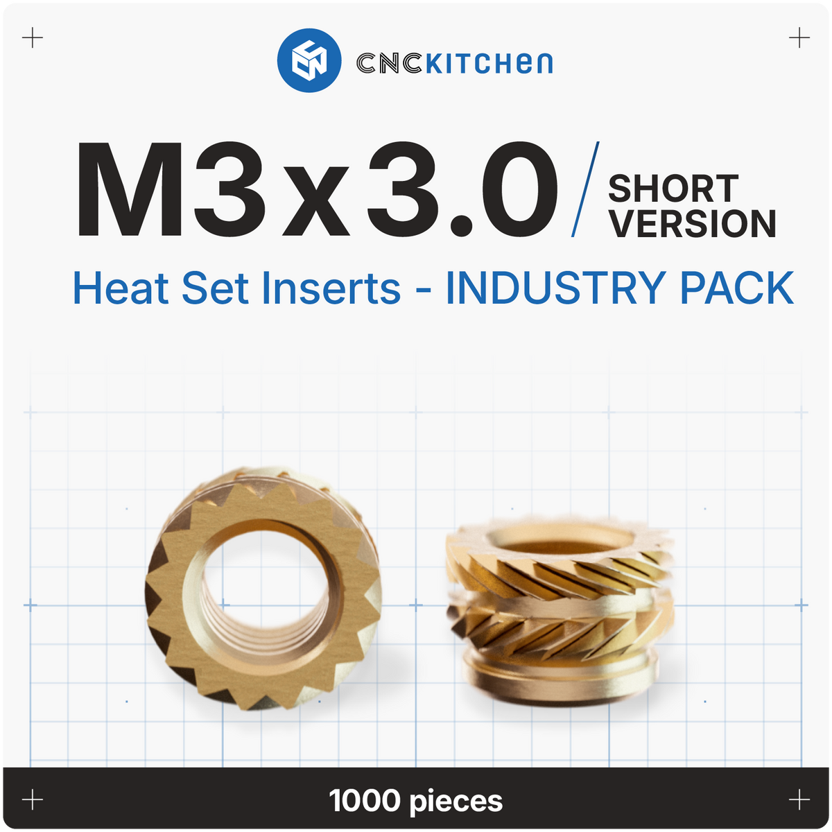 Original CNC Kitchen Gewindeeinsatz / Heat Set InsertM3x3 – CNCKitchen