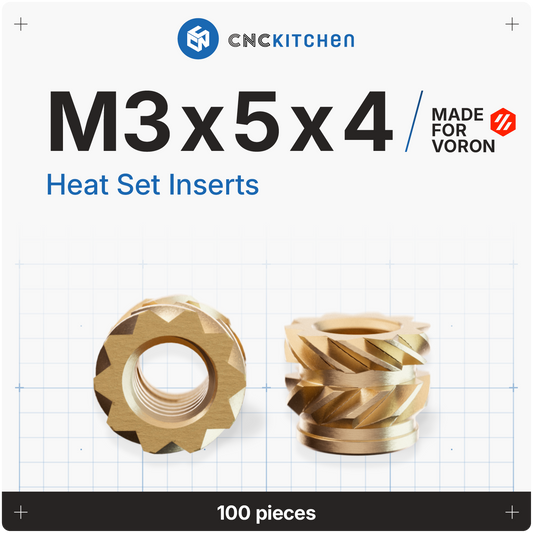 VORON - Heat Set Insert M3x5x4 - 100 pieces