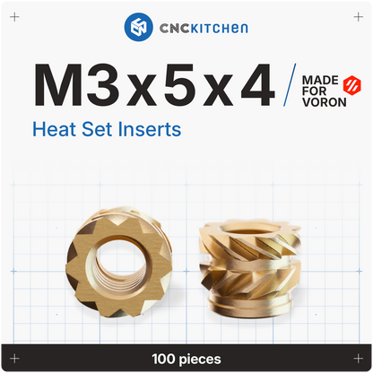 Gewindeeinsatz M3 für VORON (100 Stück)