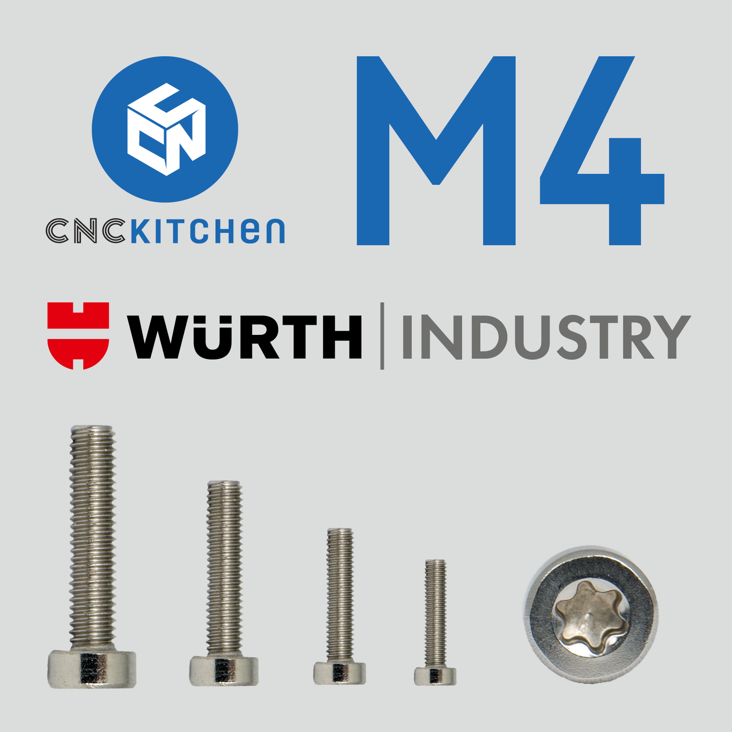 M4 Screw, TX20, stainless steel AISI 304, low head