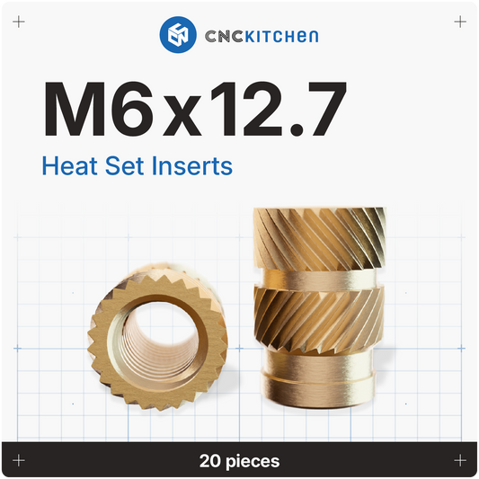 Heat Set Insert M6 x 12.7 - 20 pieces