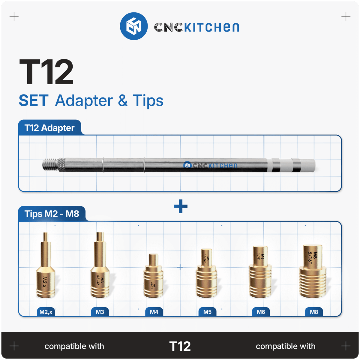 T12 Tips Types Installation Tips SET compatible with T12 – CNCKitchen