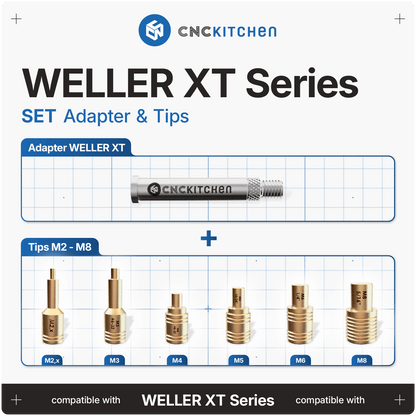 Einschmelzhilfen SET + Adapter für Weller XT 