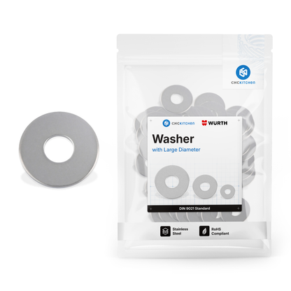 Washers with large diameter, M2-M8