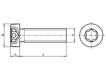 M2,5 Zylinderkopfschraube mit niedrigem Kopf, Edelstahl A2-70