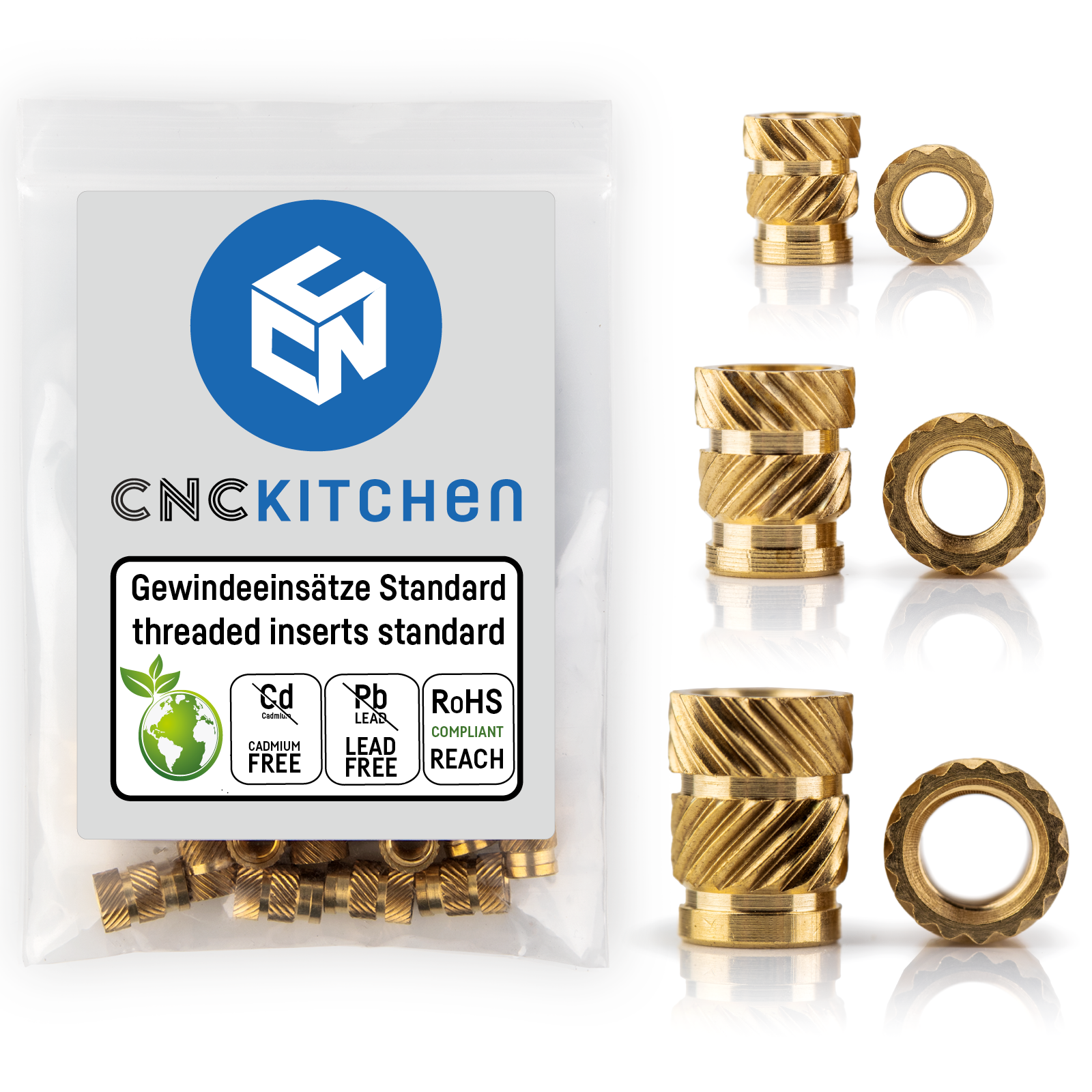 Original CNC Kitchen Gewindeeinsatz / threaded insert SET Standard 200 ...
