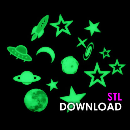 [STL Download] Glow in the Dark Designs