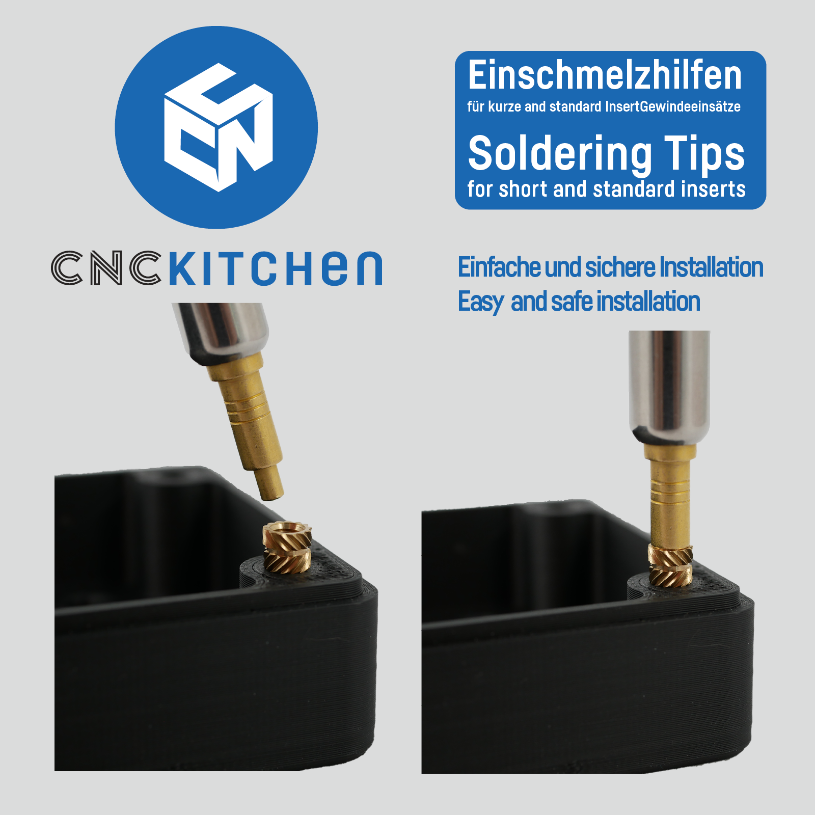 Original CNC Kitchen Gewindeeinsatz / threaded insert SET Standard 200 ...